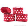 Polyester Cosmetic Bags, Made of Microfiber/Sized 19.5x13.5x11.5cm/Useful Inner Design/Many Colors